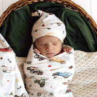 Vintage Cars Organic Muslin Wrap