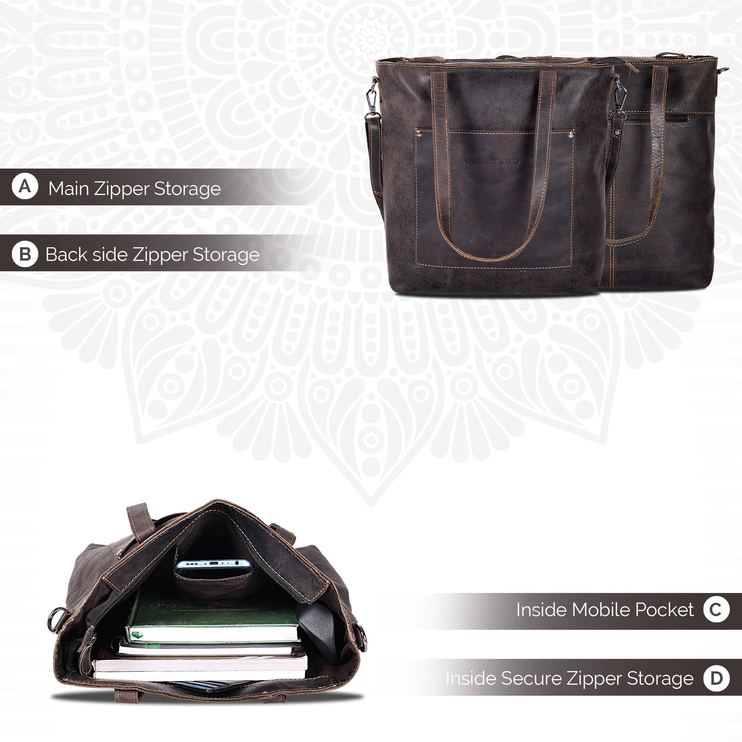 ‘Bunbury’ Classic Leather Tote Bag