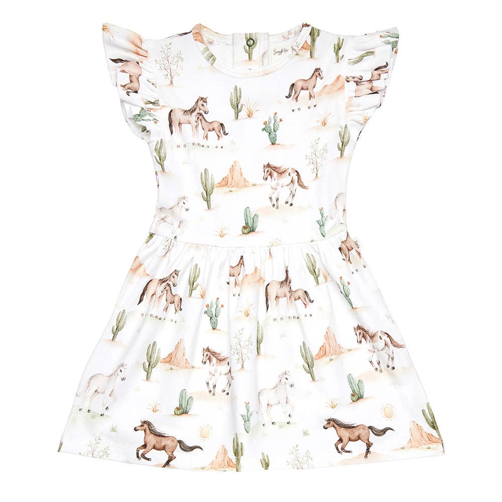 Wild Horses Short Sleeve Dress