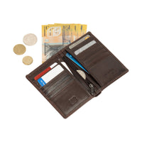 'Freya' Leather Card Holder - Brown