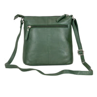 ‘Camden’ Crossbody Leather Bag - Sea Green
