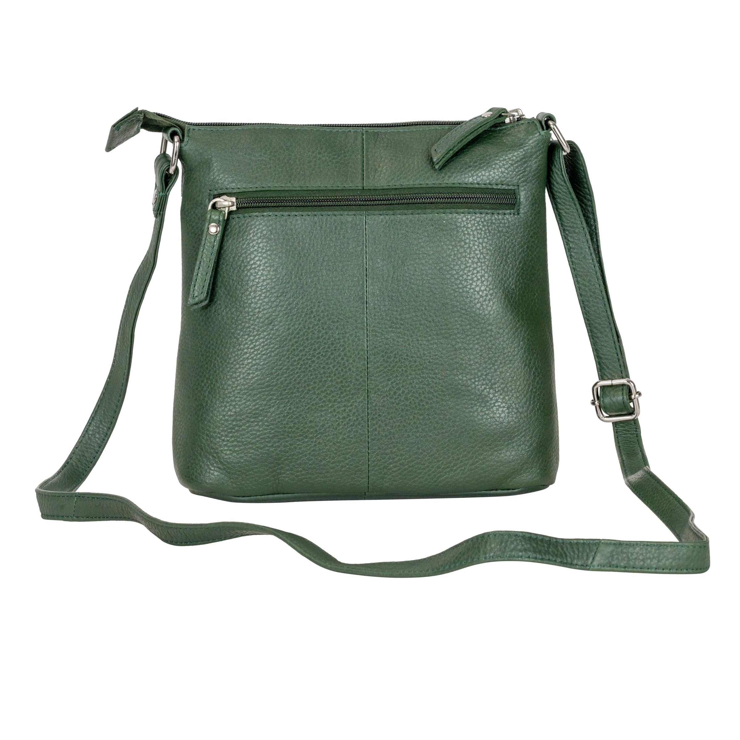 ‘Camden’ Crossbody Leather Bag - Sea Green