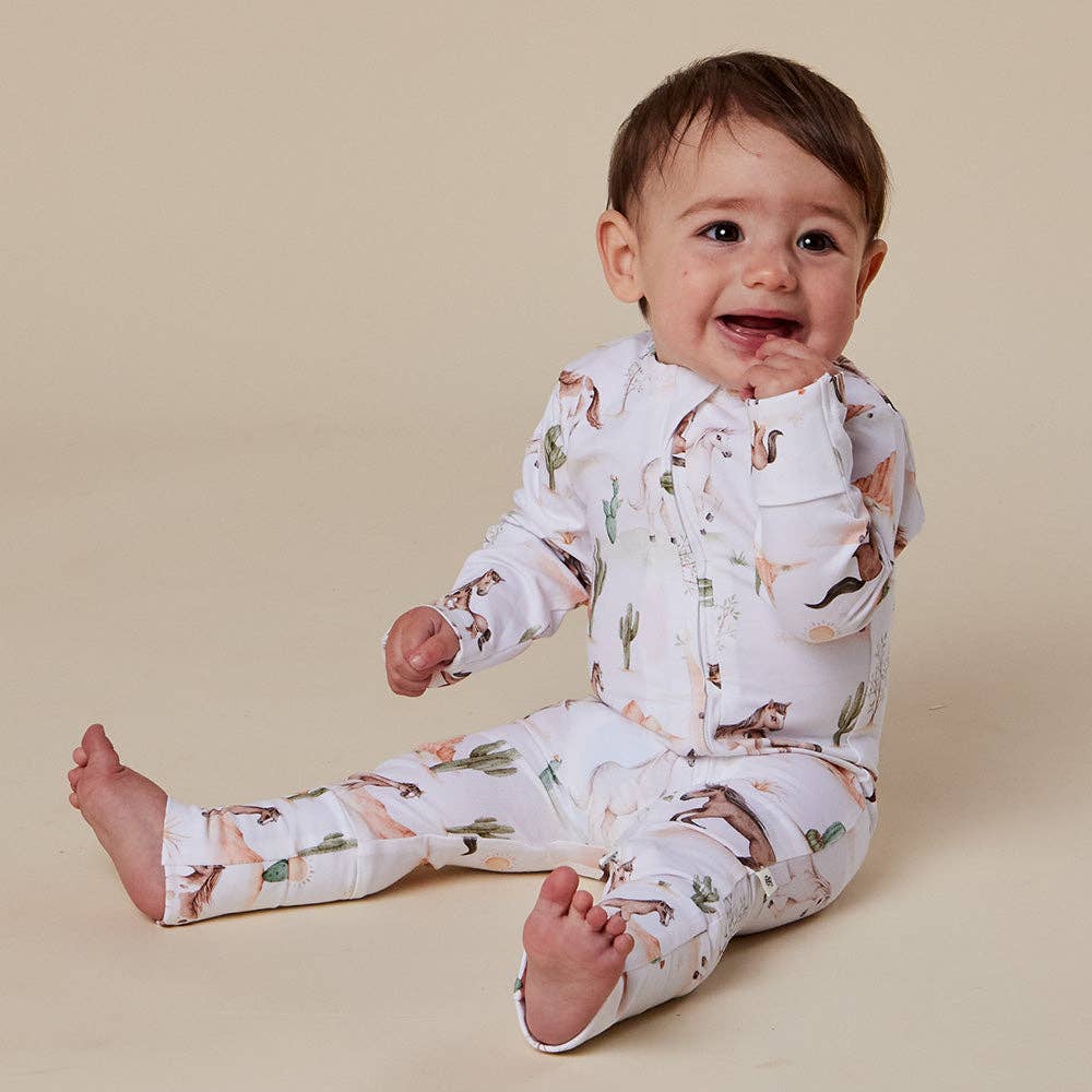 Wild Horses Snugglesuit Convertible Romper