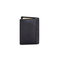'Freya' Leather Card Holder - Black