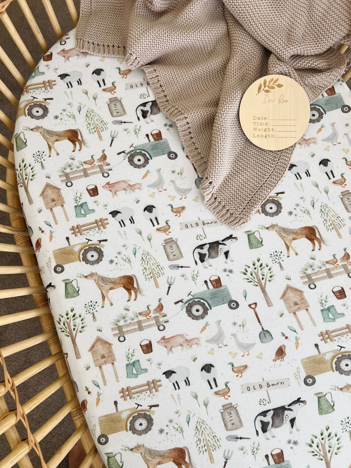 Co-Sleeper Sheet - Farm Life