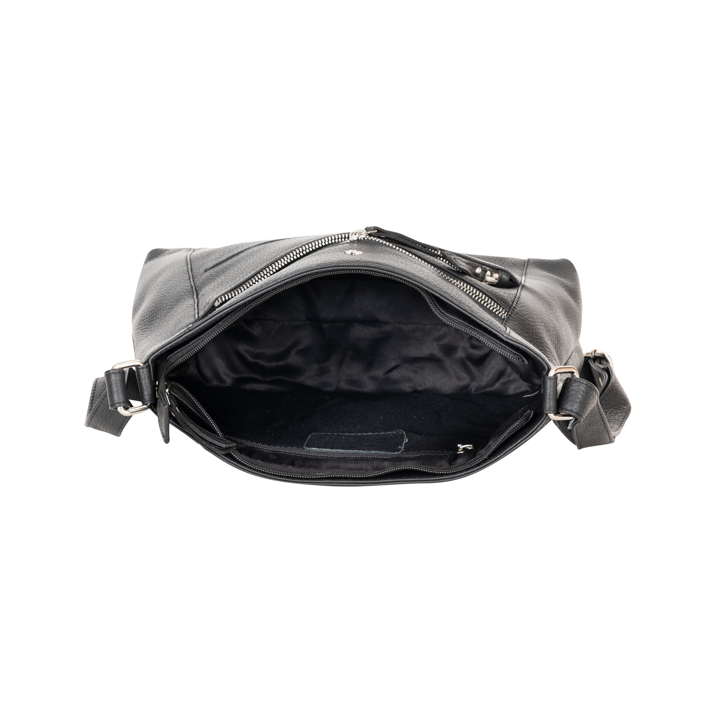 ‘Willow’ Leather Crossbody Bag – Black