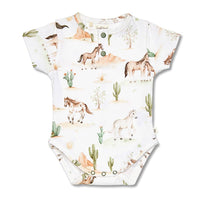 Wild Horses Short Sleeve Bodysuit