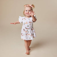 Wild Horses Short Sleeve Dress