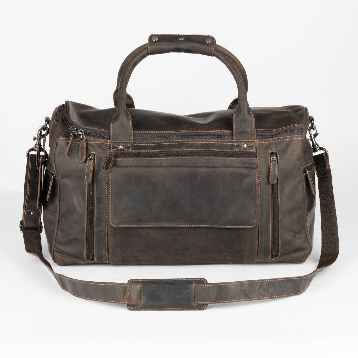 Leather Travel Bag Large - Brown