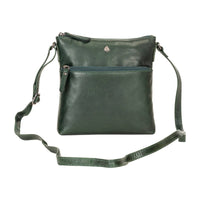 ‘Maple’ Crossbody Shoulder Bag - Bottle Green