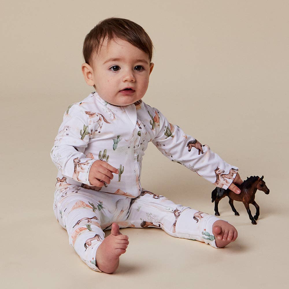 Wild Horses Snugglesuit Convertible Romper