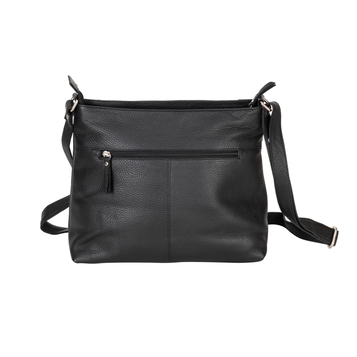 ‘Willow’ Leather Crossbody Bag – Black