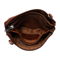 'Ellie' Leather Shoulder Bag - Camel