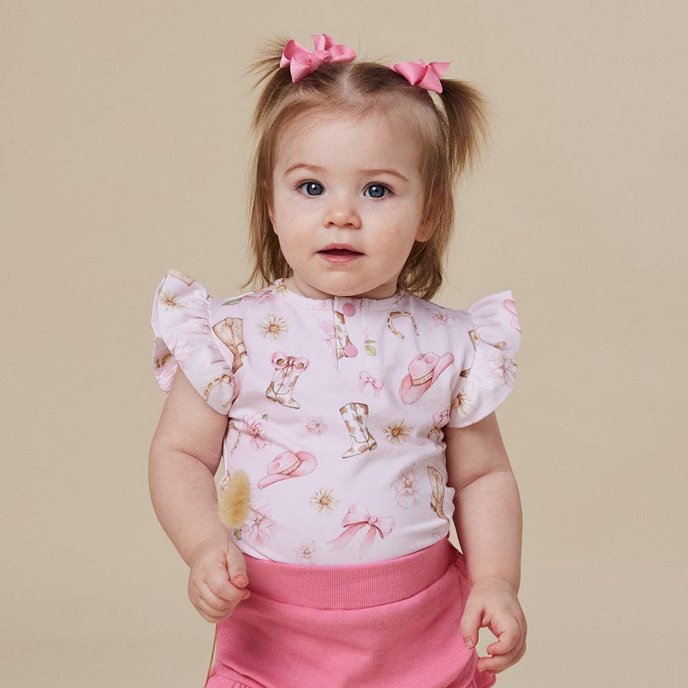 Boots & Bows Short Sleeve Bodysuit