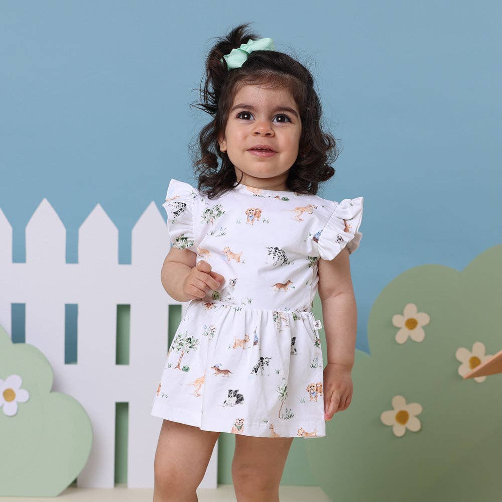 Dog Park Short Sleeve Organic Dress