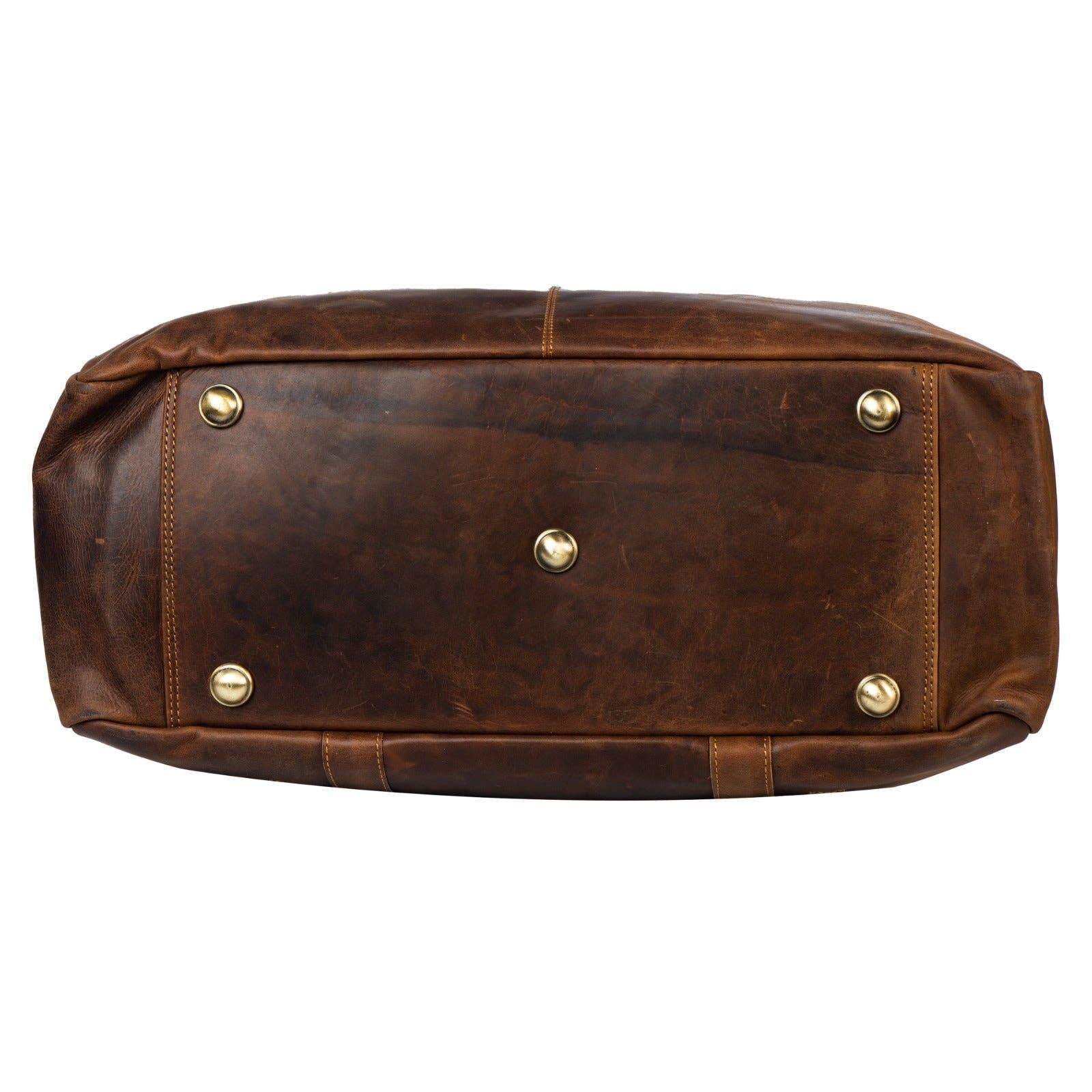 Voyager Leather Weekender Bag – Sandal