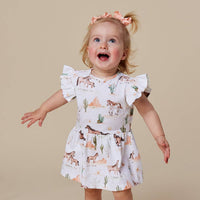 Wild Horses Short Sleeve Dress
