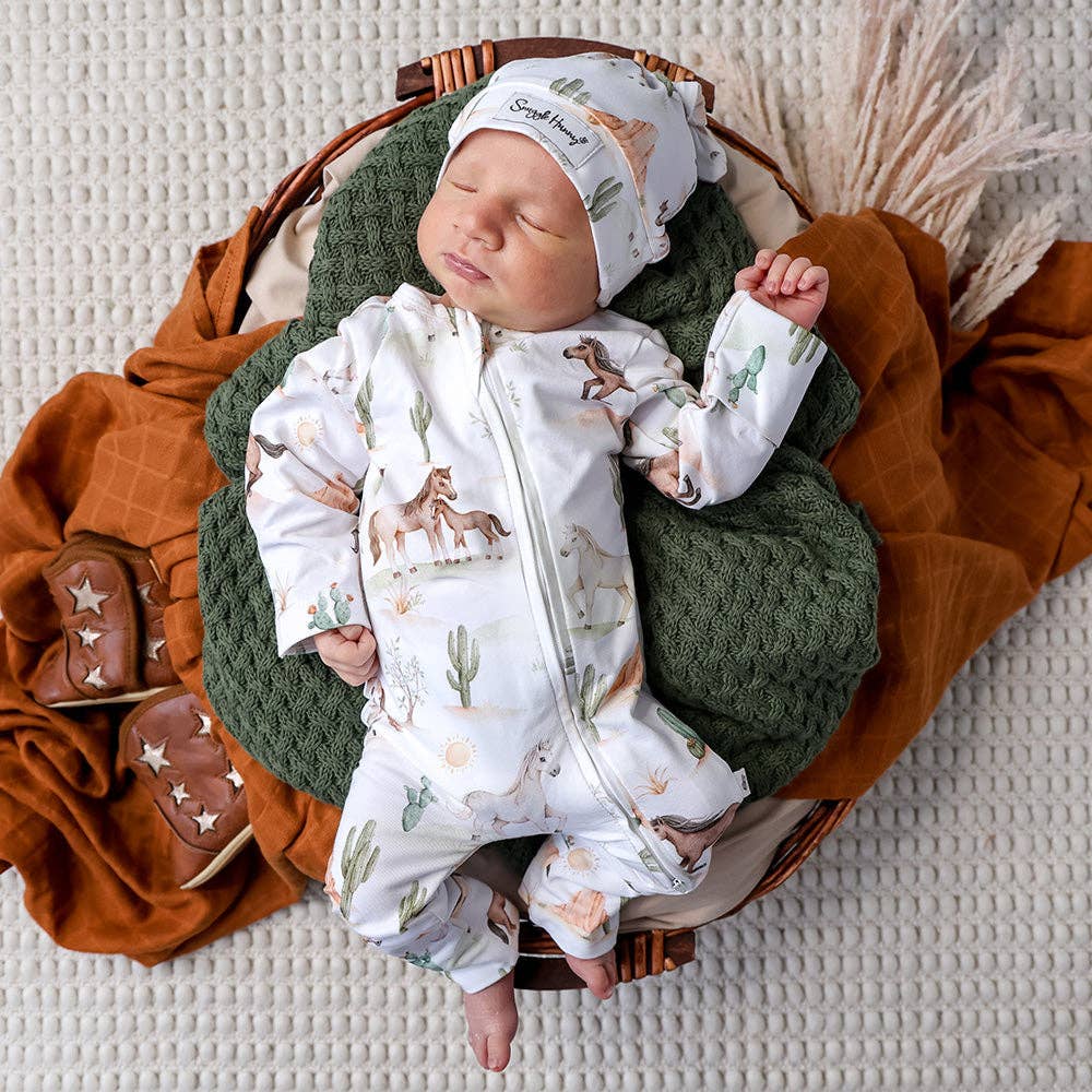 Wild Horses Snugglesuit Convertible Romper