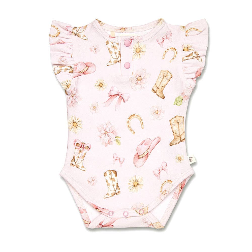 Boots & Bows Short Sleeve Bodysuit