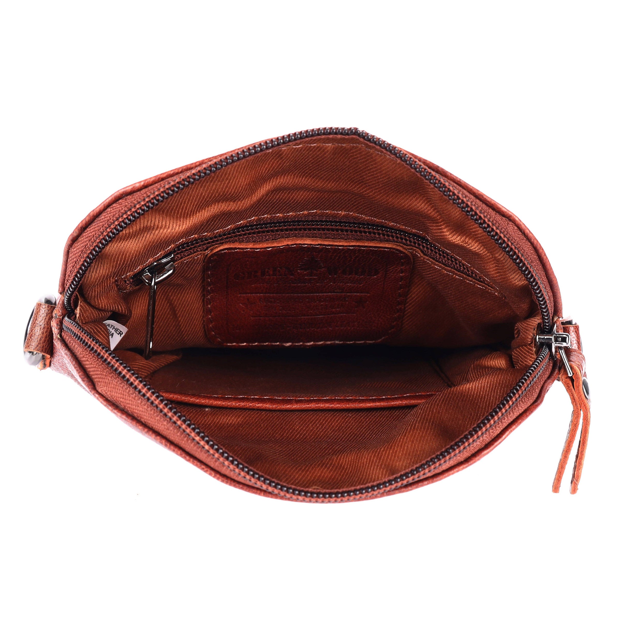 'Alder' Leather Crossbody Bag – Camel