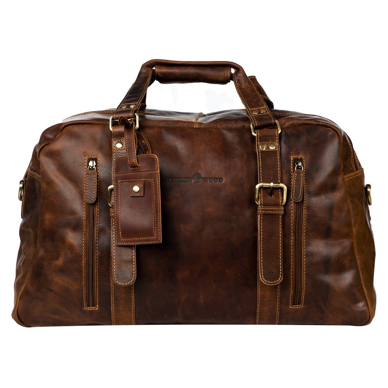 Voyager Leather Weekender Bag – Sandal