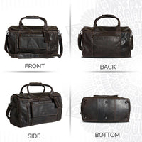 Leather Travel Bag Large - Brown