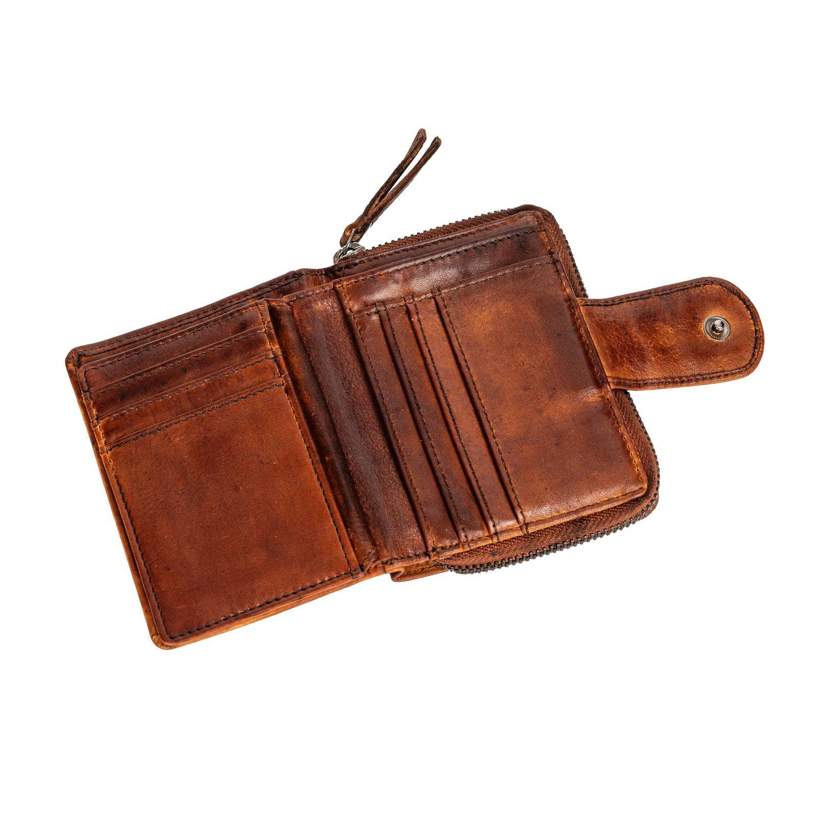 'Tina' Women's Leather Wallet - Cognac