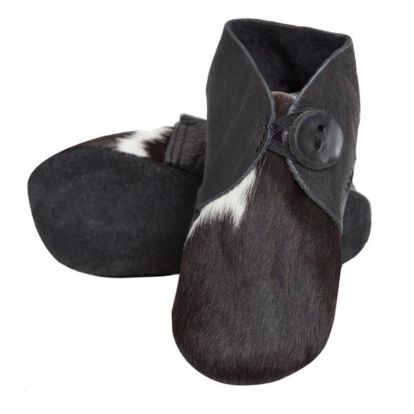 Cowhide Baby Booties