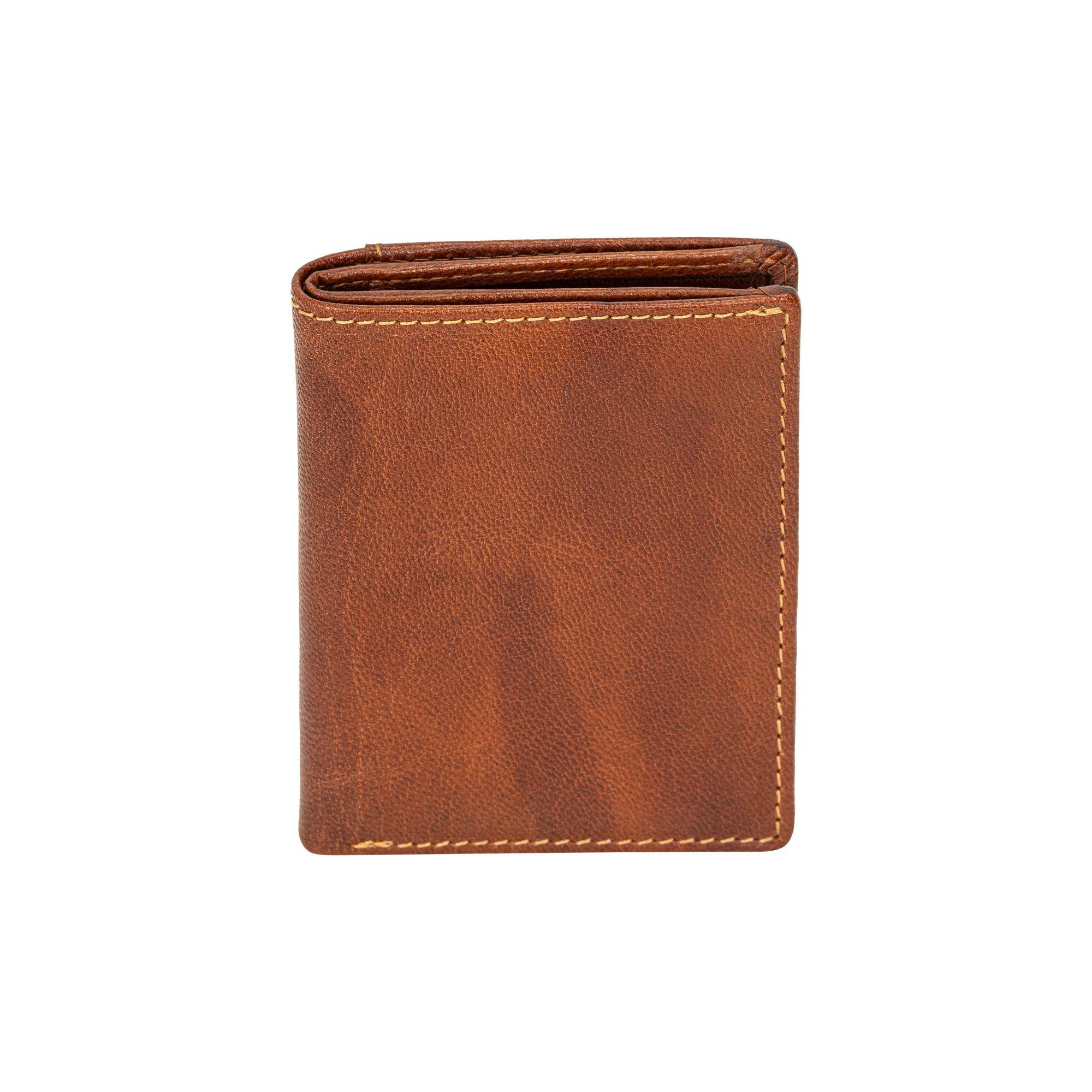 'Freya' Leather Card Holder - Camel