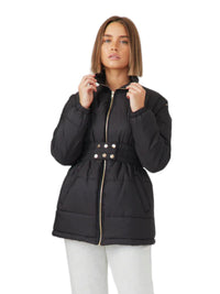 'Oscar' Puffa 2 in 1 Jacket to Vest - Black