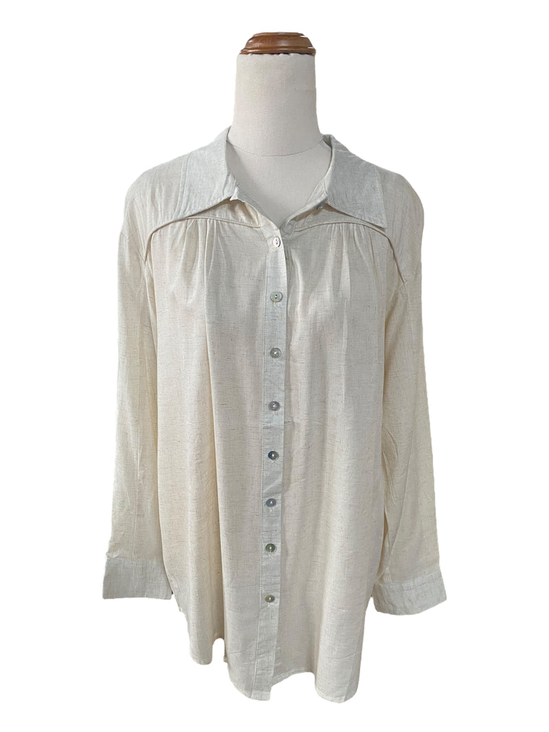 [SALE] 'Cathy' Linen Shirt - Size 12