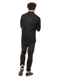 Tennyson Linen Longsleeve Shirt - Black