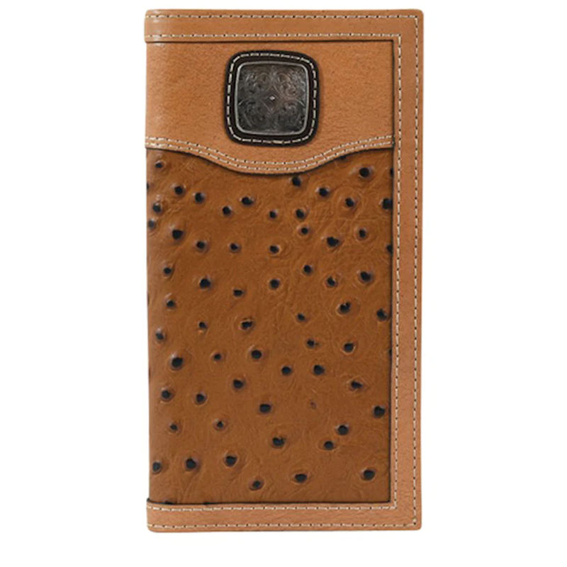 Genuine Leather Ostrich Rodeo Wallet