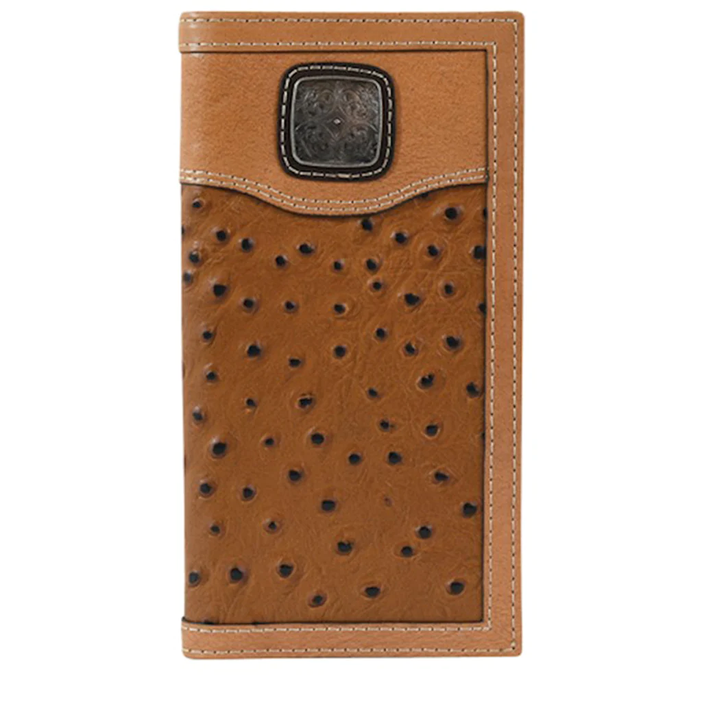 Genuine Leather Ostrich Rodeo Wallet