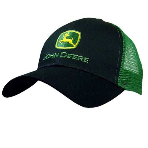 John Deere Black & Green Logo Cap