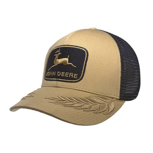 John Deere Wheat/Navy Logo Cap