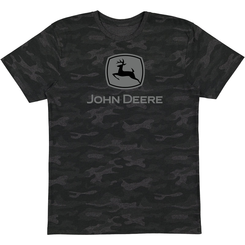 John Deere Black Camo Logo Tee