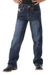 Boys White Label Dark Stonewash Jeans