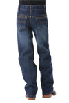 Boys White Label Dark Stonewash Jeans
