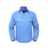 Unisex Half Button Workshirt - Blue