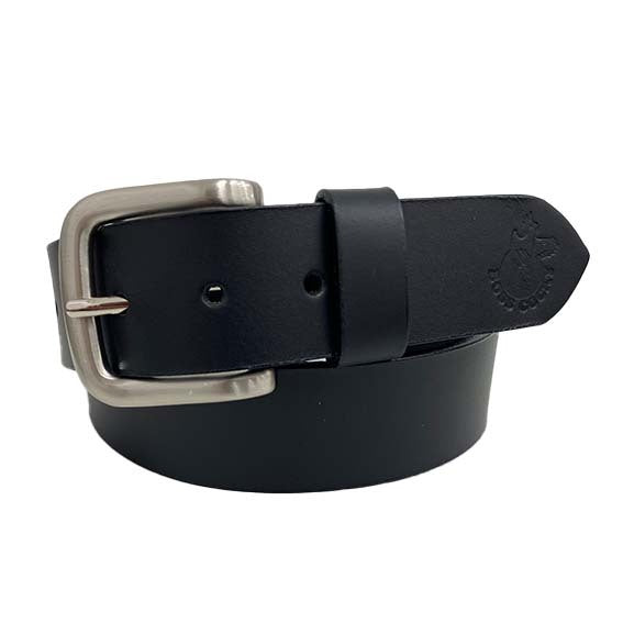Casual 1.5" Leather Belt - Black