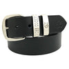 Muster 40mm Double Loop Leather Belt - Black