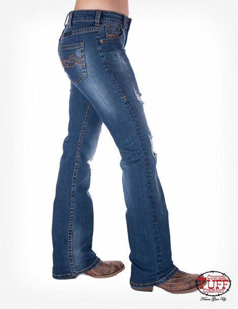 'Gold n Tuff' Natural Waist Bootcut Jeans