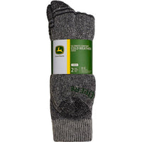 JD Heather Grey Crew Cold Comfort Socks - 2 Pack (Size 8-12)