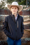 [SALE] Unisex Black & Gold Softshell Microfiber Fleece Jacket