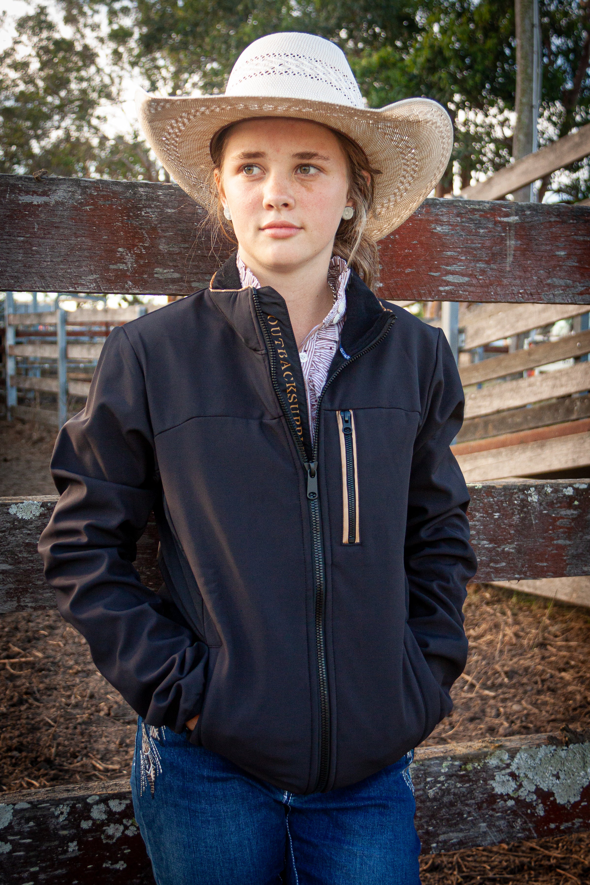 [SALE] Unisex Black & Gold Softshell Microfiber Fleece Jacket