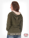 [SALE] Army Green Zip Hoodie - Size XS