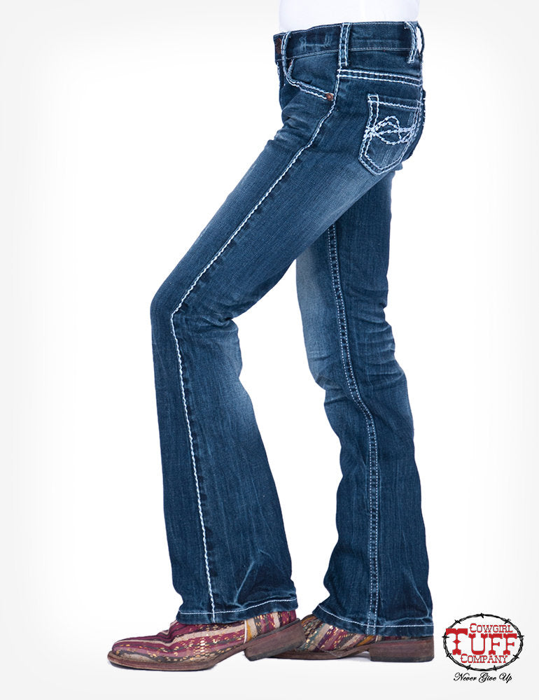 Girls 'Edgy' Bootcut Jeans