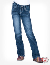 Girls 'Edgy' Bootcut Jeans