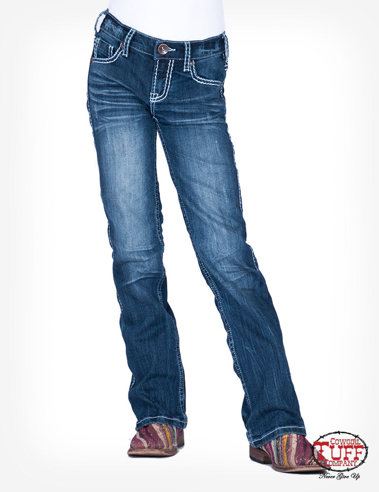 Girls 'Edgy' Bootcut Jeans